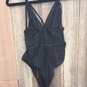 Black sheer bodysuit